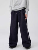 Women's Pleated Wide Nylon Trousers